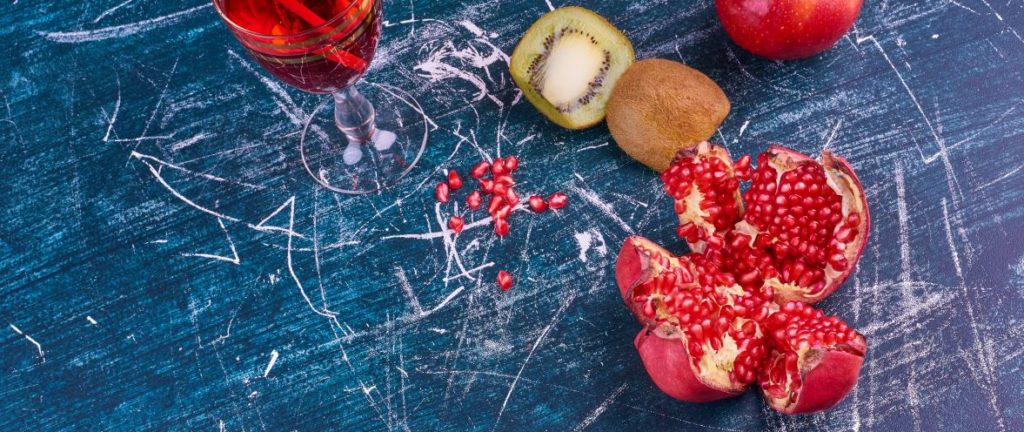 kiwi and pomegranate