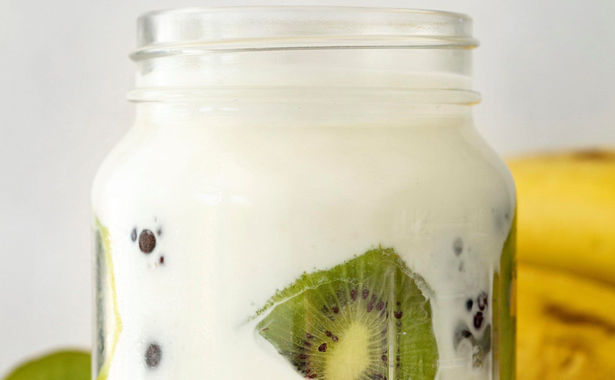 kiwi and Greek yogurt