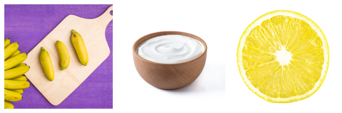FotoJet (10) banana, yogurt and lemon for skin whitening and glow
