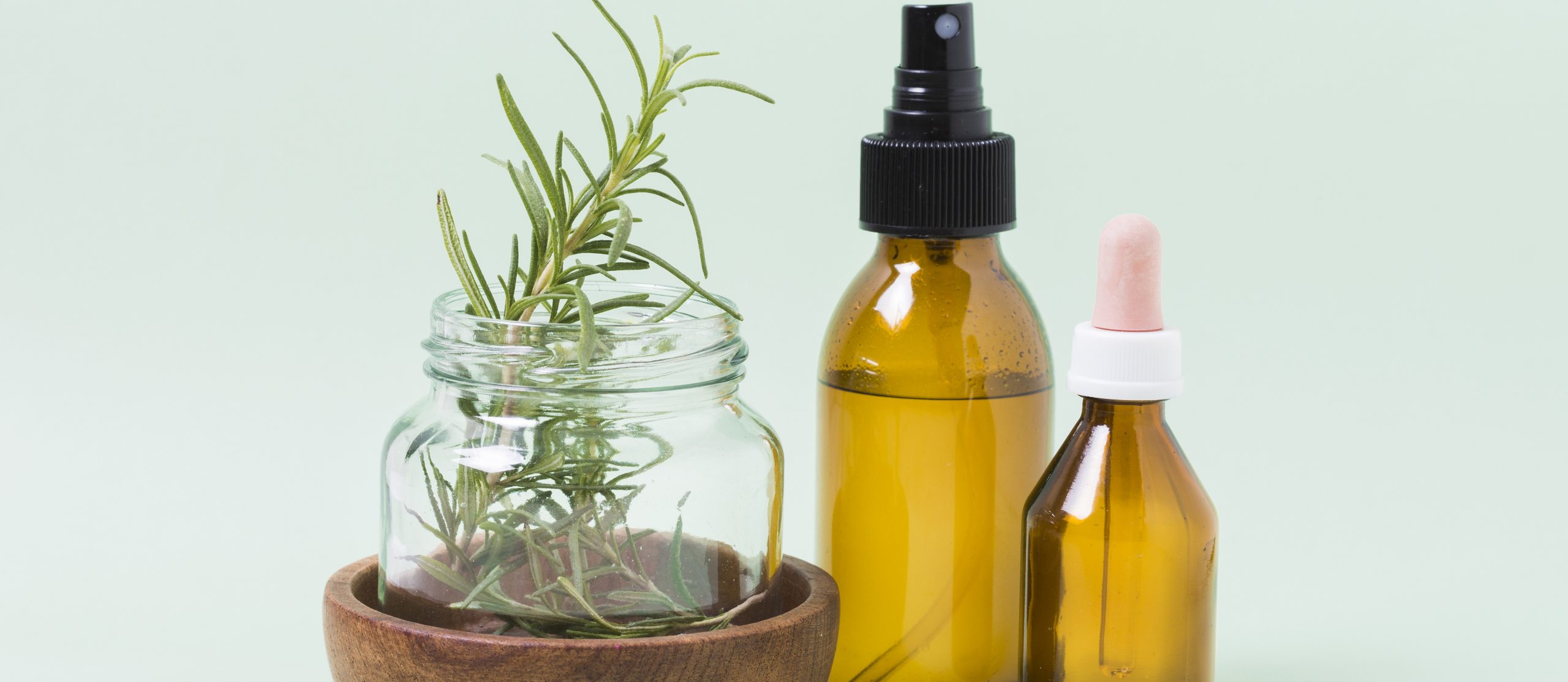 front-view-composition-zero-waste-products rosemary homemade hair sprays