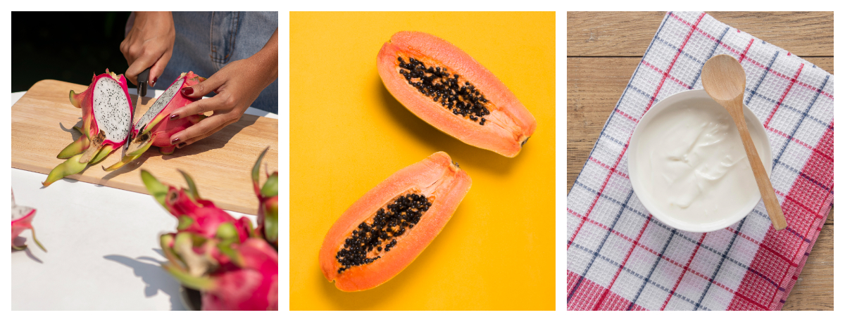 FotoJet (13) dragon fruit, papaya and yogurt face mask